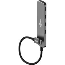 Goobay 79160 Interface Hub - USB-C 4 Ports - 5 Gbps - Grey