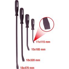 KS Tools 911.8100 Chrome Molybdenum Crowbar - Set of 4