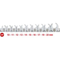 Set di bussole KS Tools 913.3900 - Cromo-Vanadio, 10 pezzi, 10-22mm