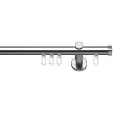 INDEKO "Consul" Gardinenstange Silber 410cm - 1-läufig