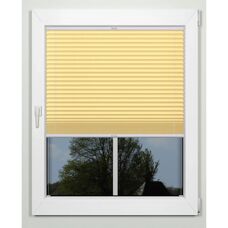INDEKO einfach gelb (senfgelb, weiß) Plissee - Sonnenschutz