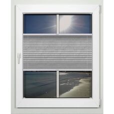 INDEKO advanced Plissee - Graues Crushed-Optik 66cm x 220cm