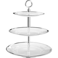 FINK Platinum 3-Etagen Servierplatte - Weiß, Ø 30cm