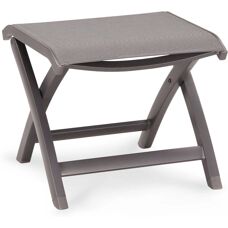 Best Larino Gartenhocker - Wetterfestes Aluminium, Grau