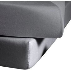 Fleuresse Ines Jersey Spannbettlaken - 200x200cm - Grau