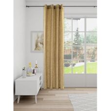 HOMING Katta Gelber Vorhang - 140x245 cm, Blickdicht