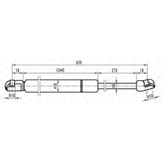 Mapco Gasfeder Motorhjelm Opel Cadillac 91705 - Gasfeder