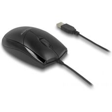 DeLOCK 12106 Mouse - Ambidextrous Silent USB Optical 1200 DPI