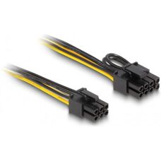 Delock 83004 Voedingskabel - PCIe 6 naar 8 Pin 50cm