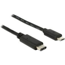 DeLOCK 0.5m USB Typ-C auf Micro-B Kabel - Schwarz