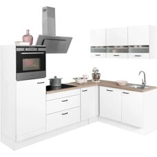OPTIFIT Elga Winkelküchen-Set - Weiß - Komplettküche