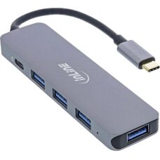 InLine 33271L USB-C Hub - 5 Port, Szürke - USB 2.0 & 3.2, 87W