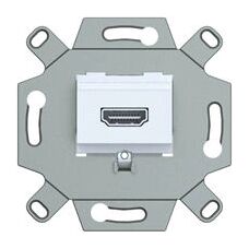 Rutenbeck 17010553 presa HDMI - Presa HDMI di alta qualità per incasso - Bianco