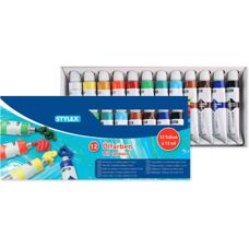 Stylex Olieverf Set - 12ml Tubes, 8 Kleuren, Draagbaar