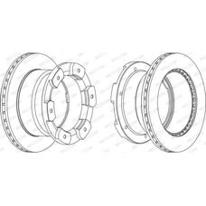 Disc de frână Ferodo IVECO Daily - Ventilat 306mm