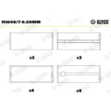 GLYCO H1048/7 0.25mm Kampiakselin tuki - Laakeri