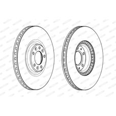 FERODO DDF2234C Disc de frână ventilat - Disc de frână
