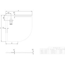 HOESCH Muna Viertelkreis Duschwanne - Weiß - 800x800 mm