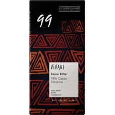 Vivani Panama 80g Ξηρή σοκολάτα 99% με βιολογική ζάχαρη καρύδας