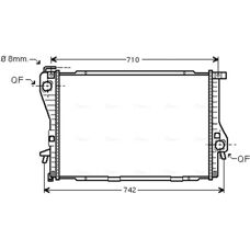 PRASCO BWA2235 Aluminium Radiator - Køling til BMW 5/7