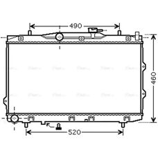 Ava Quality Cooling KAA2074 Radiator - Aluminium, Plastic, 375x668mm