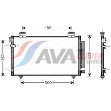 Ava Quality Cooling Condensor - Aluminium, 646mm, 391mm, 16mm - Condensor