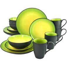 CREATABLE HOT Grünes Geschirr-Set für 4 - Geschirr-Set