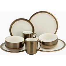 Creatable Modern Industrial 8-delig wit en goud servies