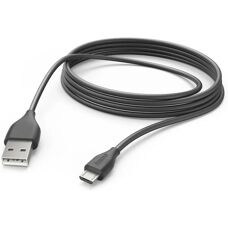 Hama 00201588 USB Kabel - Schwarz - 3m - USB 2.0 Micro-B