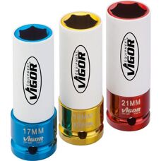 Vigor V2522 Set de Douille de Impact - 17/19/21 mm - Unelte auto
