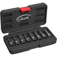 Set de chei de impact Vigor - 1/2 inch, T30-T80