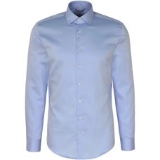 Seidensticker Blau Tailored Fit Business Hemd - Langarm