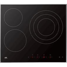 Placa vitrocerámica OK OBH 2611-1, 3 zonas, zona grande 30 cm, 51.7 negro