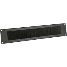 Adam Hall 87222 Bürsten Rack Panel - Staubdicht 2U Stahl