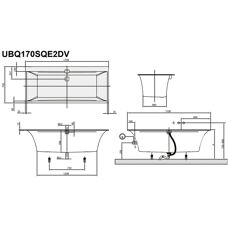 Villeroy & Boch - Cadă rectangulară - 165L capacitate