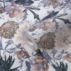 A.S. CRÉATION Dream Flowery Blau Bloemenbehang - Behang