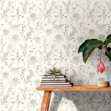 Livingwalls Drawn Into Nature Blumen-Tapete - Tapete