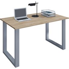 VCM Scrivania Lona - Rovere Sonoma, Base a U, 140x50 cm