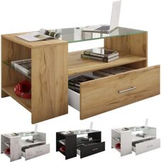 Tavolino Tindala grigio VCM con spazio di archiviazione