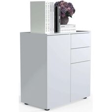 Cómoda blanca VCM Dalosa con puertas y cajones - Muebles