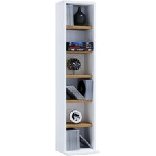 VCM Elementa Holzregal - Erweiterbar für 102 CDs 36 DVDs