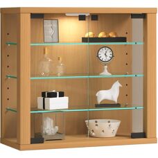 Gabinete de Pared Vitrosa S - Cristal, Madera, 40x43x18cm