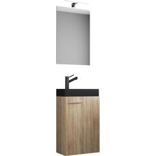 Set de baño VCM de 3 piezas con espejo - Diseño compacto