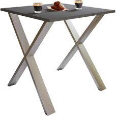 Ebuy24 Esstisch XonaX - Anthrazit & Silber - 80x50