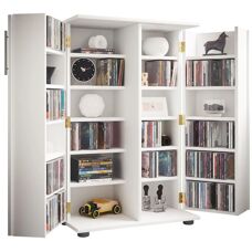 VCM Engalo XL Holz-CD DVD Regal - Platzsparend, Abschließbar