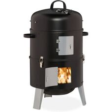 Relaxdays 10033861 Fumoir - Acciaio Carbone - Fumatore Barbecue