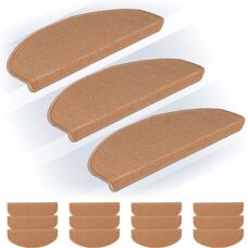 Relaxdays - Set 15 - 65x24 cm - Beige - Treppenteppiche