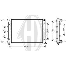 Diederichs DCM1352 Radiator til Alfa Romeo 147