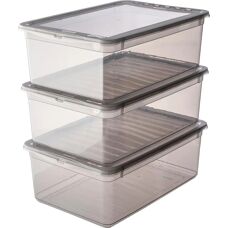Keeeper Klarsicht-Boxen-Set - 3 Stück, 11 L - Transparent