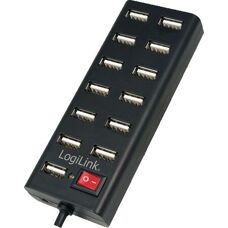 LogiLink UA0126 USB-Hub - 13 Ports, Schwarz